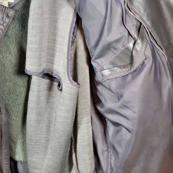 Bermans Gray Leather Jacket 80's - Picture 5 of 5